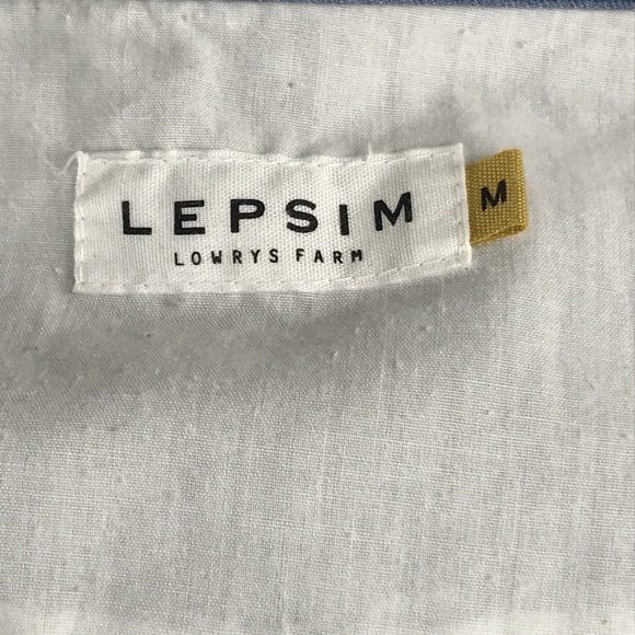 Lepsim Lowrys Farm Chambray Tie Waist Denim Pocket - Picture 5 of 5